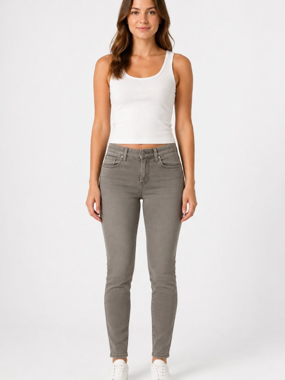 American Eagle Outfitters Gray Super Stretch Jegging Jeans Size 2 Regular